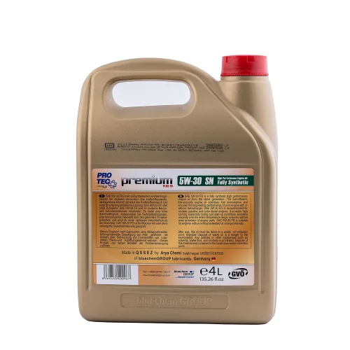 روغن موتور پروتک 5W30 SN حجم 4 لیتر